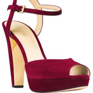 Michael Kors Red and Gold Heels